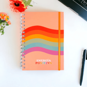 Cuaderno A5 Tapa Dura Anillado Frase Libreta Anotador Diseño - vista 5