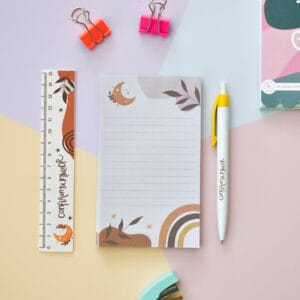 Set Anotador Libreta Block De 50 Hojas Con Birome Y Regla - vista 3