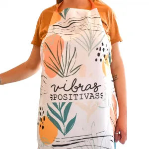 Delantal Cocina Para Mujer Madre Frase Vibras Positivas