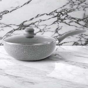 Wok Sarten Antiadherente Granito 26 / 30 Cm Con Tapa Vidrio Hondo - vista 2