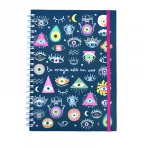 Cuaderno A4 Tapa Dura Anillado Ojos