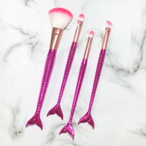 Set 4 Brochas Maquillaje Profesional Pinceles Cola Sirena - vista 2