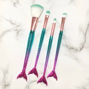 Set 4 Brochas Maquillaje Profesional Pinceles Cola Sirena - vista 3