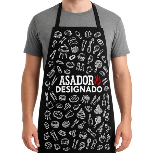delantal para hombre asado