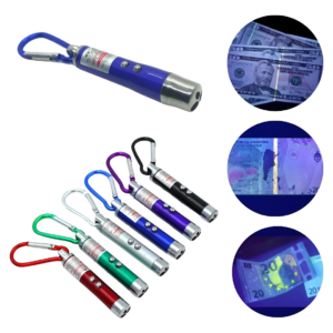 Linterna Laser Puntero Rojo Uv Violeta 3 En 1 Llavero - vista 6