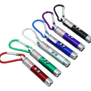 Puntero Laser Rojo Con Linterna Uv Violeta 3 En 1 Llavero