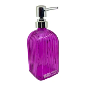 Dispenser Jabón Líquido Cuadrado Vidrio Colores Surtido