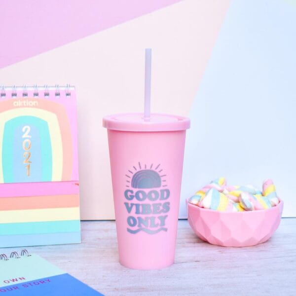 VASO CON FRASES PLATEADAS ROSAS VASO CON FRASES PLATEADAS ROSAS