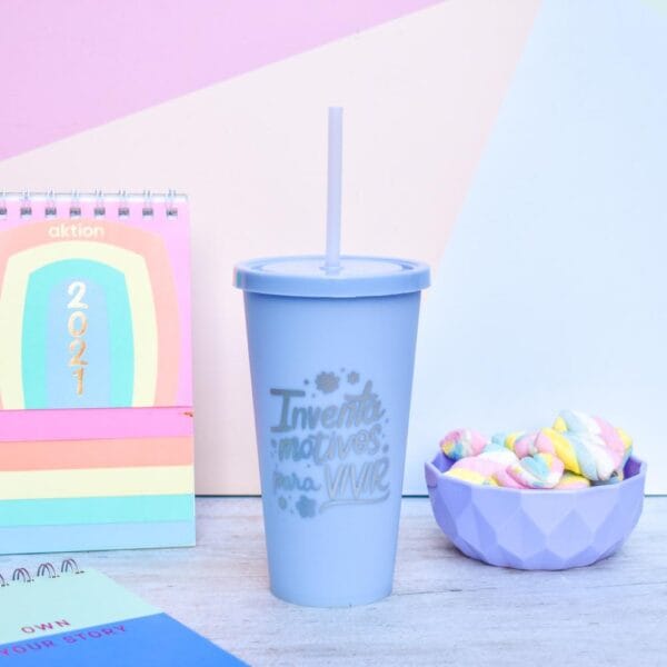 VASOS CON FRASES PLATEADAS VIOLETA VASOS CON FRASES PLATEADAS VIOLETA