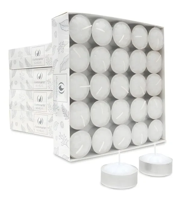 VELAS PARA HORNILLO DE NOCHE KIT X50 CON 50 LATITAS
