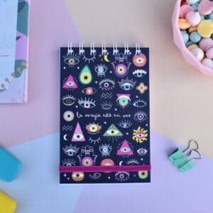 Mini Libreta Anillada Con Elastico Diseño 70 Hojas Varios Diseños - vista 3