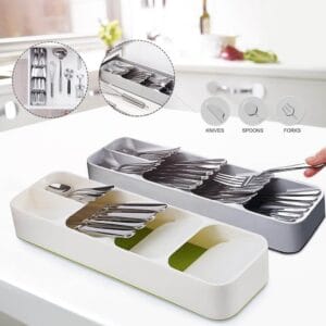 Divisor Organizador De Cubiertos Antideslizante Compacto Bandeja para cubiertos Porta Cubiertos - vista 2