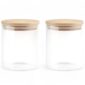Frasco Hermetico De Vidrio Multiuso Tapa Madera 250Ml