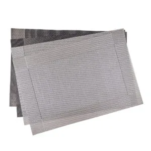 Pack X6 Individual De Mesa Vinilico Elegante Rectangular Tejido PVC