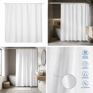 Forro Protector Para cortina De Baño Anti Hongos 180x180cm