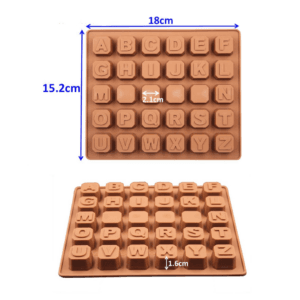 Molde De Abecedario Silicona Para Chocolates Bombones - vista 2