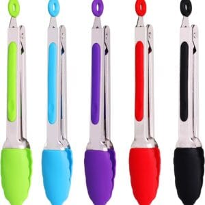 Pinza Larga De Metal Gastronomia Alimentos Cocina Colores - vista 3