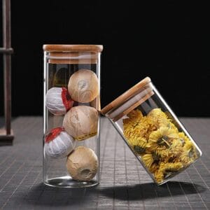 Frascos De Vidrio Con Tapa Madera Hermetico Decorados Multiuso 300Ml - vista 2