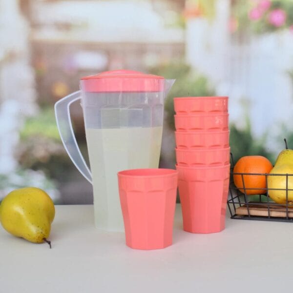 jarra faceteada vasos jarra faceteada vasos