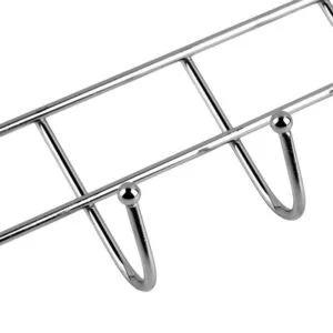 Perchero Pared Metalico 8 Ganchos Cromado Colgante Organizador