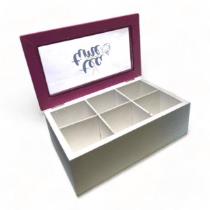 Caja de Té Madera 6 Divisiones