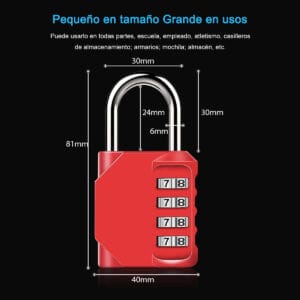 Candado De Combinación De 4 Dígitos Candado Impermeable Para Exteriores - vista 3