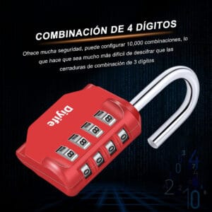 Candado De Combinación De 4 Dígitos Candado Impermeable Para Exteriores - vista 5