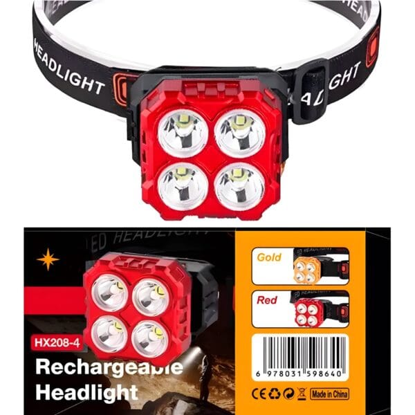 Linterna Frontal Cabeza Rojo 2 Linterna Frontal Cabeza Rojo 2