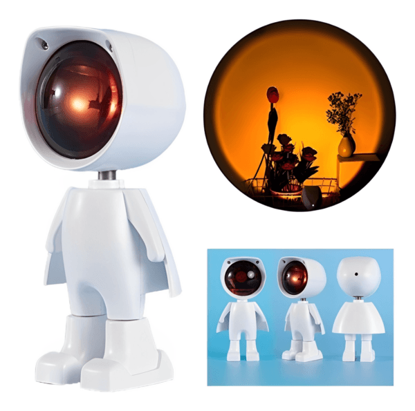 Lampara Luz Atardecer Naranja Sunset Astronauta Tiktok