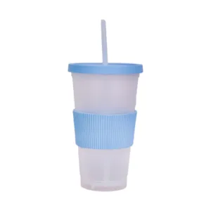 Vaso Traslucido Con Bombilla