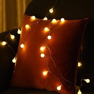 Luz Bolita Blanca Color Amarilla Con Enchufe - vista 4