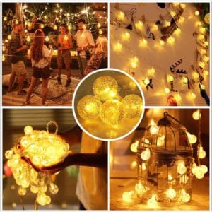Guirnalda de Luces LED 28 Bombillas de Cristal Burbujas (Luz Cálida) - vista 4