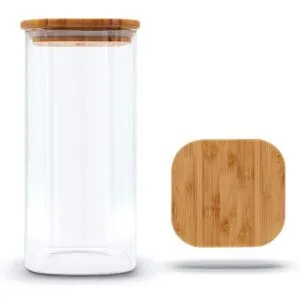 Frasco Hermetico de vidrio con tapa Tubo