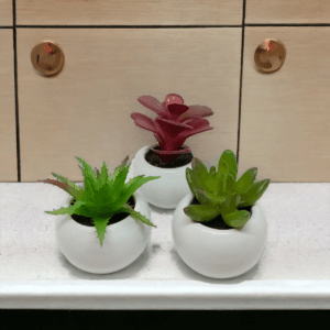 Plantas Artificiales x3 Maceta Brillante - vista 2