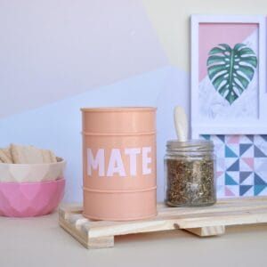 Yerbera Mate Barril Plastico Colores - vista 6