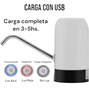 Dispenser Automatico De Agua Bomba de Agua Eléctrica Recargable Para Bidón - vista 3