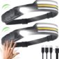Linterna Frontal Cabeza Led Sensor De Movimiento Luz Vincha