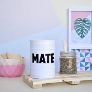 Yerbera Mate Barril Plastico Colores - vista 4