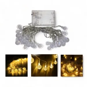 Guirnalda Led 28 Bolitas Cristal Luces 4mts A Pilas