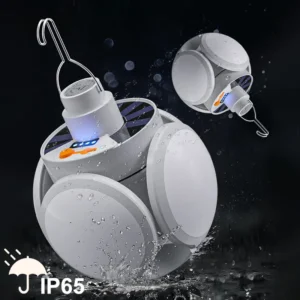 Lampara Solar Colgante Recargable 5 Funciones Camping - vista 3