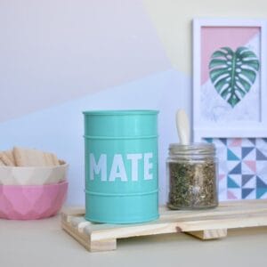 Yerbera Mate Barril Plastico Colores - vista 5