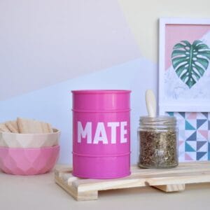 Yerbera Mate Barril Plastico Colores - vista 2