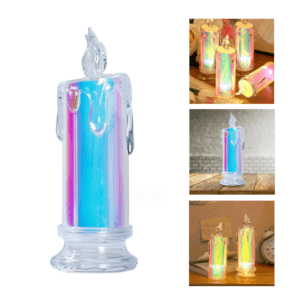 Vela Led Pila Holografica