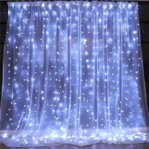 Guirnalda Cortina Led Lluvia Luces Frias 3mts Enchufe - vista 4