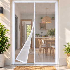 Cortina Puerta Mosquitero Cierra Sola Iman