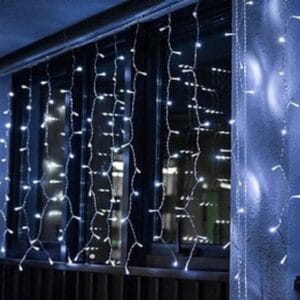 Guirnalda Cortina Led Lluvia Luces Frias 3mts Enchufe - vista 2