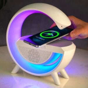 Cargador Inalambrico Iphone Parlante Con Luz Led BT 2301 - vista 2
