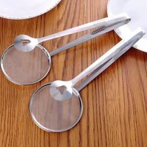 Pinza Colador Acero Inoxidable Escurre Aceite Fritura - vista 5