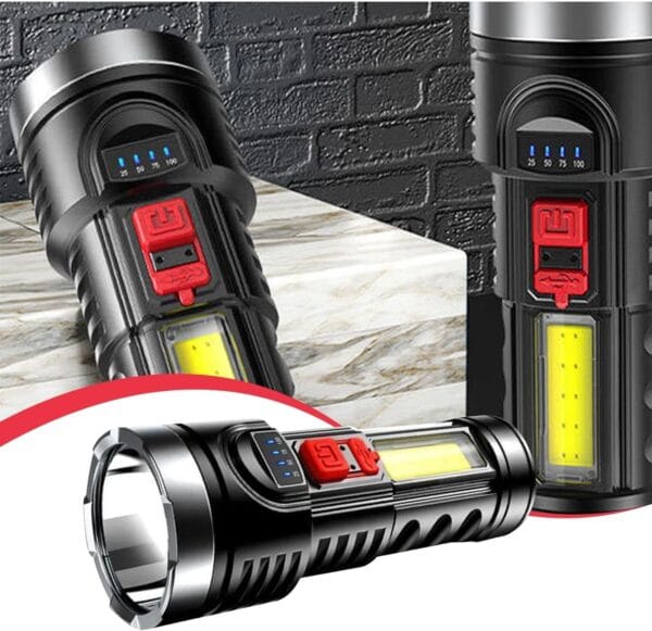 Linterna recargable negro 1 Linterna recargable negro 1