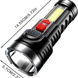 Linterna Recargable Brillante Recargable por USB LED Multifunción para Exteriores - vista 6